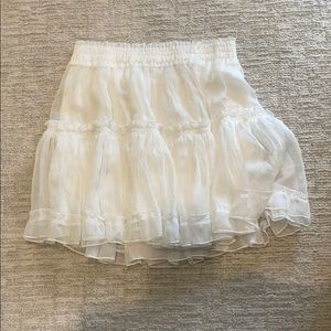 white mini skirt
